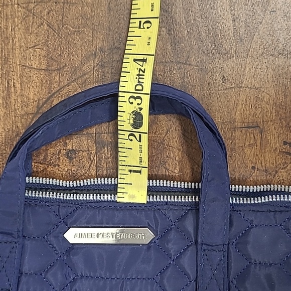 EUC Aimee Kestenberg Mara Blue Quilted Small Satchel Women's Purse - Picture 7 of 8